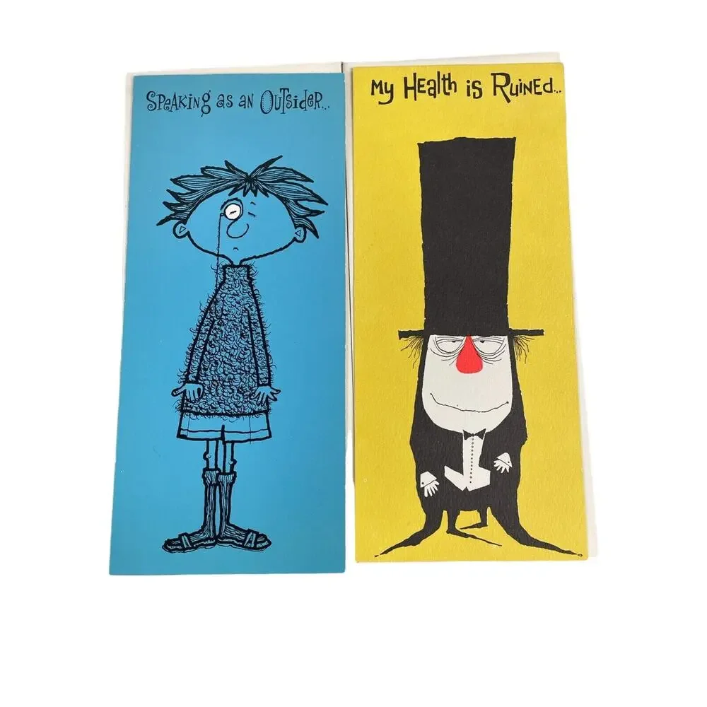 Hallmark Vintage Card Lot – 12 Unused Humor Greeting Cards + Storage Binder